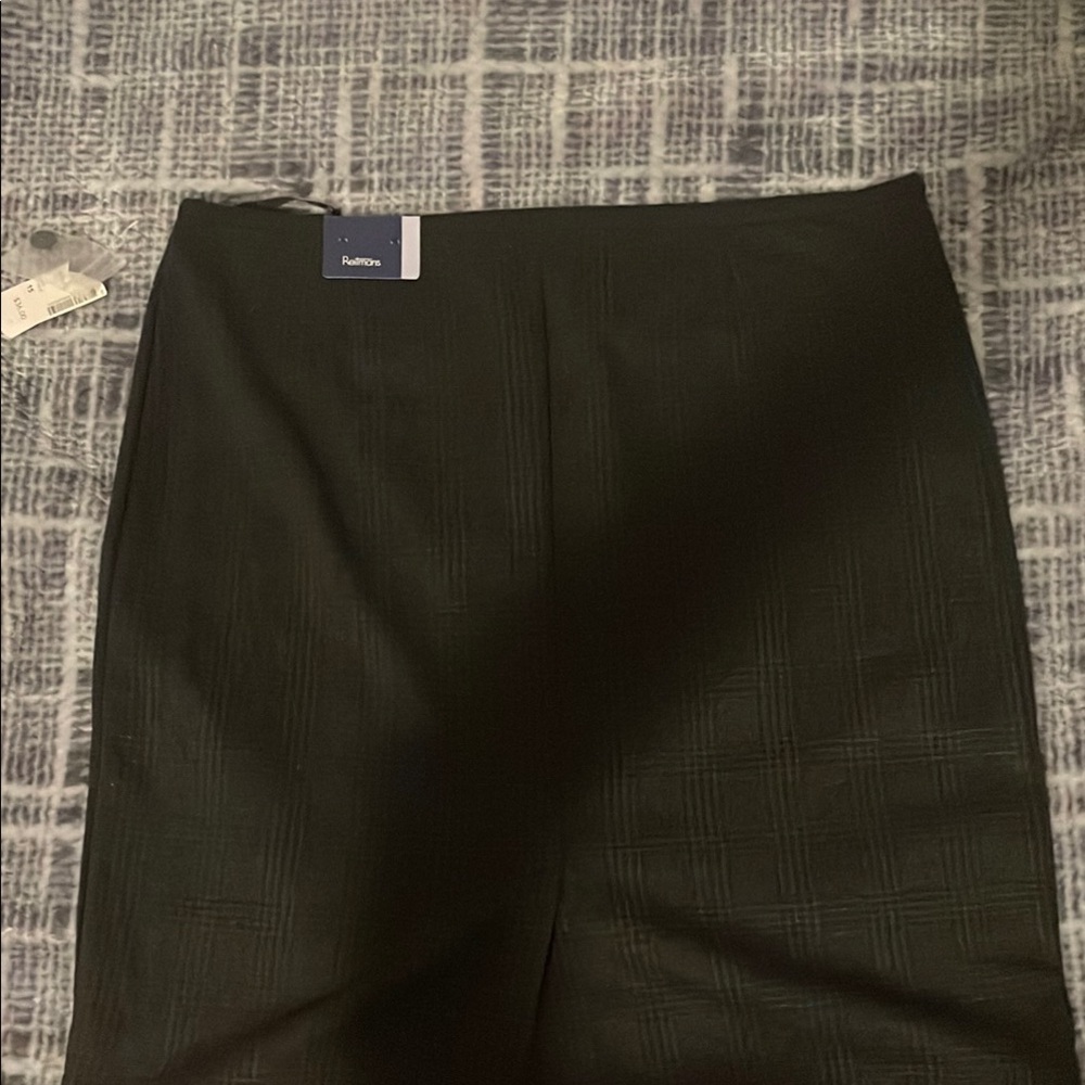 Black Plus Sized Skirt with Subtle Pattern, New with Tags